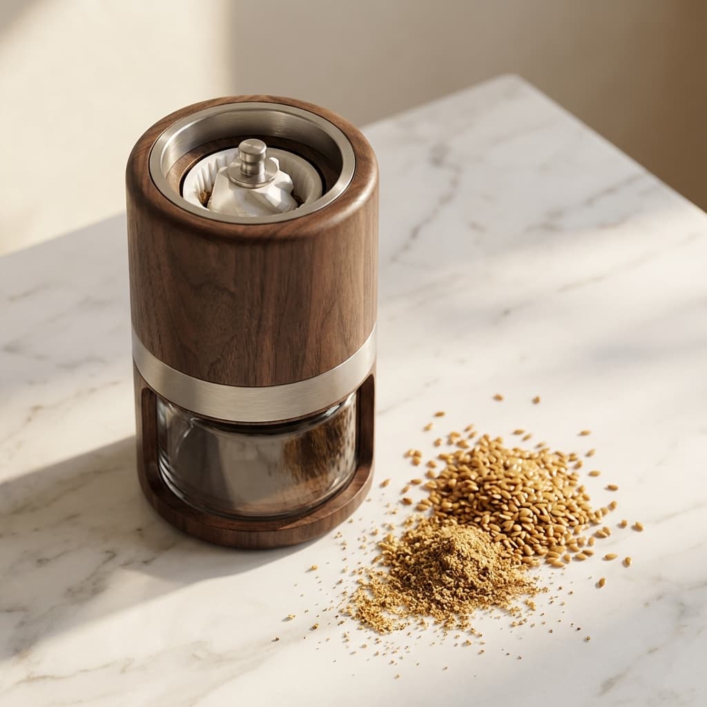 FreshFlax Ceramic Burr Hand Mill - High precision grinding